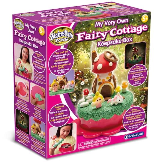 Brainstorm Toys My Very Own Fairy Cottage Keepsake Box Clay Craft Kit